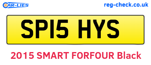 SP15HYS are the vehicle registration plates.