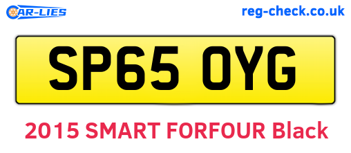 SP65OYG are the vehicle registration plates.