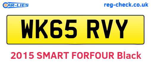 WK65RVY are the vehicle registration plates.