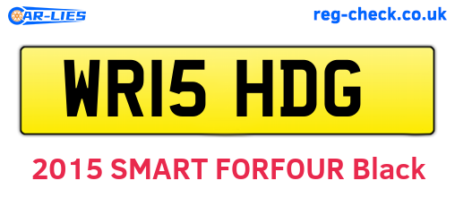 WR15HDG are the vehicle registration plates.