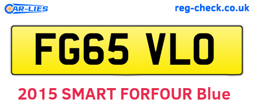 FG65VLO are the vehicle registration plates.