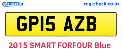GP15AZB are the vehicle registration plates.