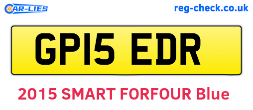 GP15EDR are the vehicle registration plates.