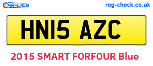 HN15AZC are the vehicle registration plates.