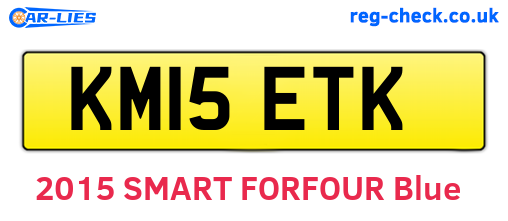 KM15ETK are the vehicle registration plates.