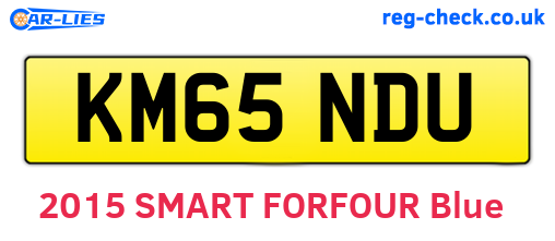 KM65NDU are the vehicle registration plates.