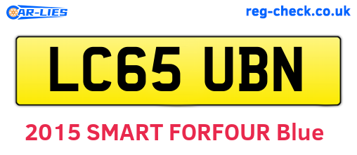 LC65UBN are the vehicle registration plates.
