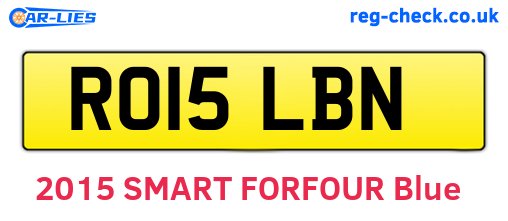 RO15LBN are the vehicle registration plates.