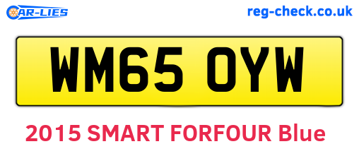 WM65OYW are the vehicle registration plates.