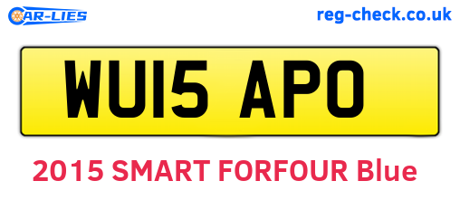 WU15APO are the vehicle registration plates.