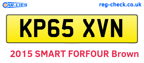KP65XVN are the vehicle registration plates.