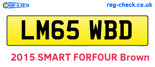 LM65WBD are the vehicle registration plates.