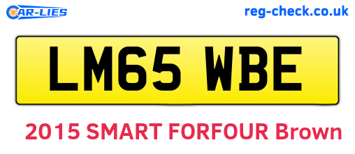 LM65WBE are the vehicle registration plates.