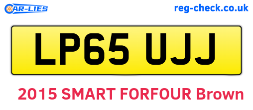 LP65UJJ are the vehicle registration plates.