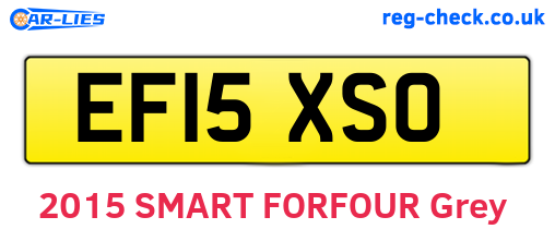 EF15XSO are the vehicle registration plates.