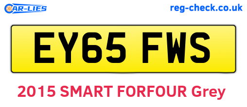 EY65FWS are the vehicle registration plates.