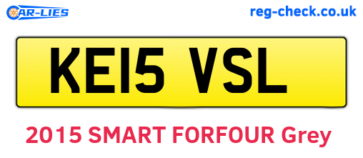KE15VSL are the vehicle registration plates.