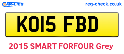 KO15FBD are the vehicle registration plates.