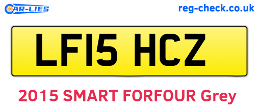 LF15HCZ are the vehicle registration plates.