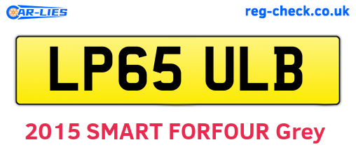 LP65ULB are the vehicle registration plates.