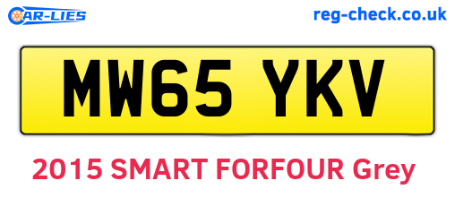 MW65YKV are the vehicle registration plates.