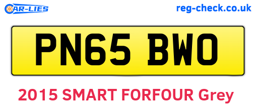 PN65BWO are the vehicle registration plates.