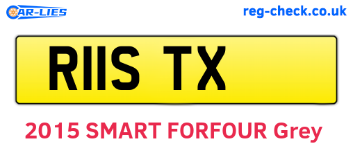 R11STX are the vehicle registration plates.