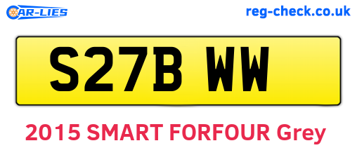 S27BWW are the vehicle registration plates.