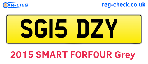 SG15DZY are the vehicle registration plates.