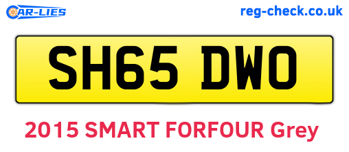 SH65DWO are the vehicle registration plates.