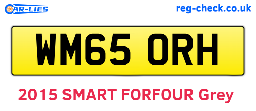 WM65ORH are the vehicle registration plates.