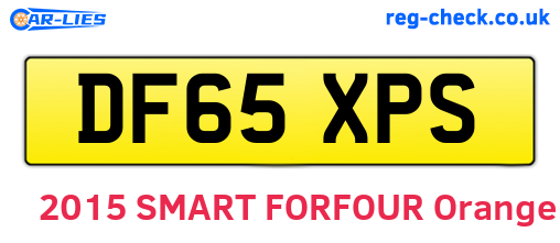 DF65XPS are the vehicle registration plates.