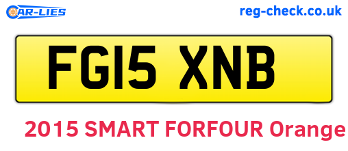 FG15XNB are the vehicle registration plates.