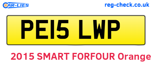 PE15LWP are the vehicle registration plates.