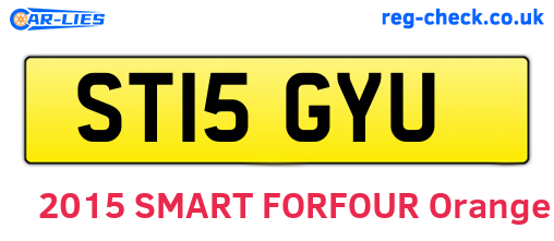 ST15GYU are the vehicle registration plates.