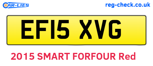 EF15XVG are the vehicle registration plates.