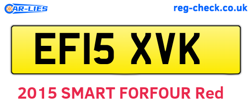 EF15XVK are the vehicle registration plates.