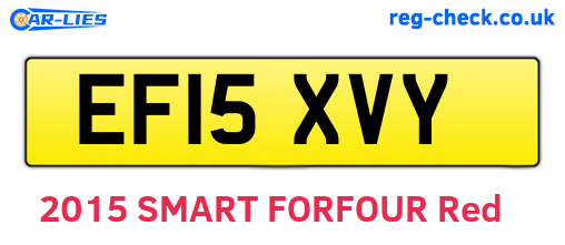 EF15XVY are the vehicle registration plates.