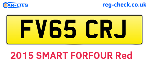 FV65CRJ are the vehicle registration plates.