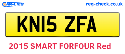 KN15ZFA are the vehicle registration plates.