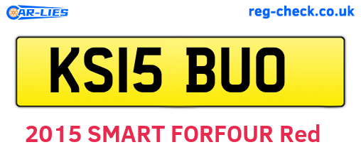 KS15BUO are the vehicle registration plates.