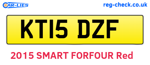 KT15DZF are the vehicle registration plates.