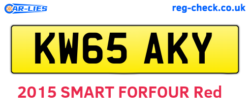 KW65AKY are the vehicle registration plates.
