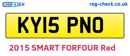 KY15PNO are the vehicle registration plates.