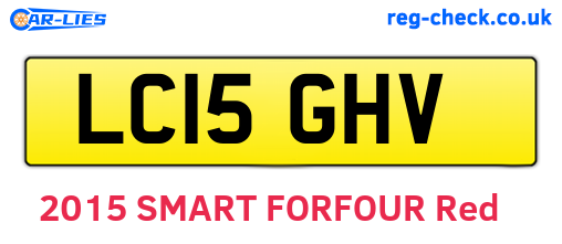 LC15GHV are the vehicle registration plates.