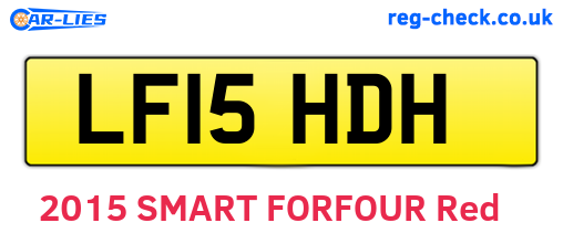 LF15HDH are the vehicle registration plates.