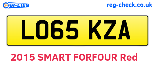 LO65KZA are the vehicle registration plates.