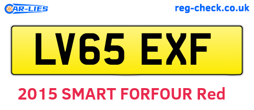 LV65EXF are the vehicle registration plates.