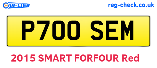 P700SEM are the vehicle registration plates.