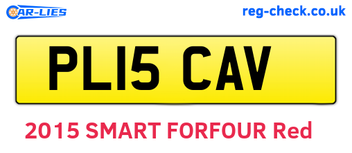 PL15CAV are the vehicle registration plates.